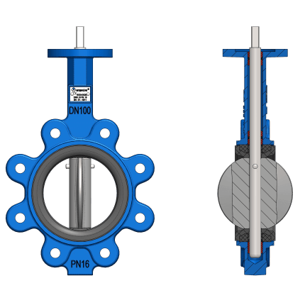 wato product LUG Type Butterfly Valve image thumbnail