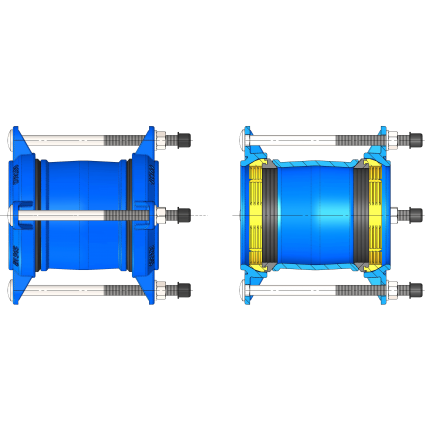 wato product Restrained Coupling for PE/PVC Pipe image thumbnail